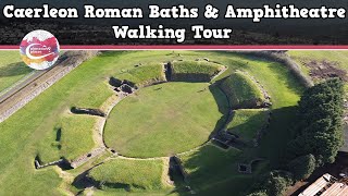 CAERLEON ROMAN BATHS amp AMPHITHEATRE WALES  Walking Tour  Pinned on Places [upl. by Florian821]