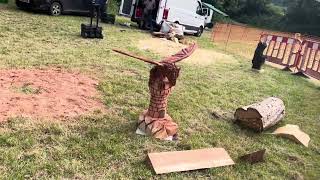 A fabulous range of wooden sculpture at Caerleon festival 2024 [upl. by Ailhad]