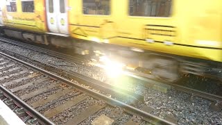 Merseyrail 507 009 making arcs at Birkdale station [upl. by Anniahs]