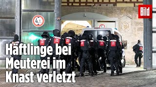 Gefängnismeuterei Polizei stürmt Knast in Thüringen  JVA Untermaßfeld [upl. by Eisinger]